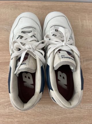 New Balance 550 - Zapatillas Blancas y Azules - 37