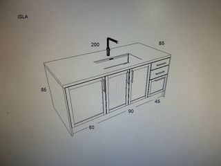 Cocina blanca lacada - Encimera Dekton