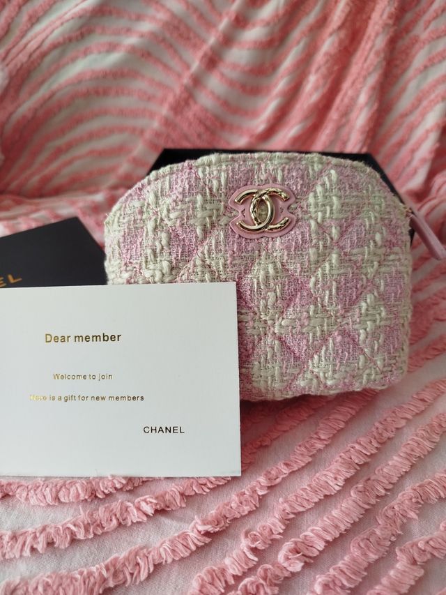 Chanel - neceser tweed rosa