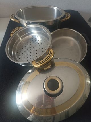 Olla acero inox. 18/10 + accesorios