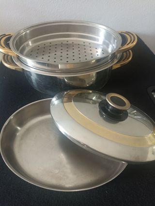 Olla acero inox. 18/10 + accesorios