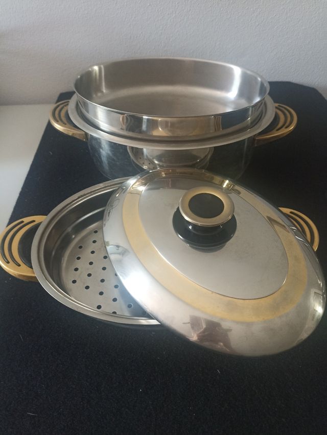 Olla acero inox. 18/10 + accesorios