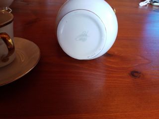 Juego café porcelana 12 servicios - dorado