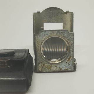 Antigua lupa plegable de bolsillo con estuche