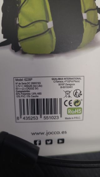 Mochila Joca con Luces Indicadoras