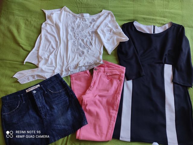 Lote ropa mujer: blusa, vestido, falda, pantalón