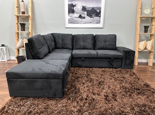 Sofá Cama Esquinero Negro - NUEVO