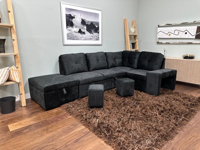 Sofá Cama Esquinero Negro - NUEVO