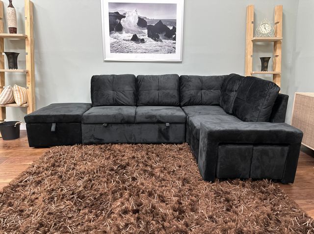 Sofá Cama Esquinero Negro - NUEVO