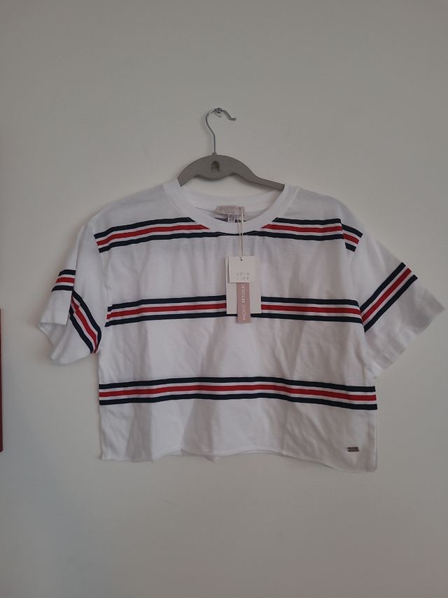 Top crop righe Pull&Bear bimba 10-12 anni