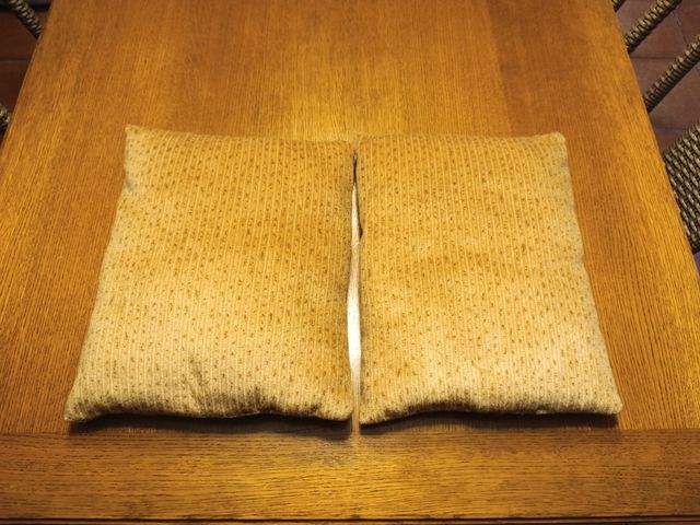 2 Cojines pequeños Dorados