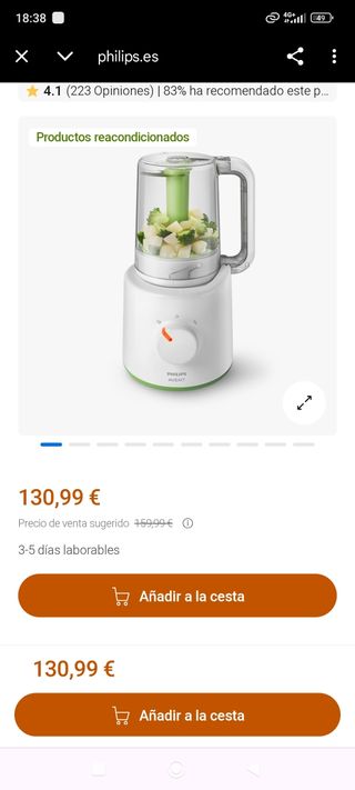 Procesador de alimentos bebé Avent
