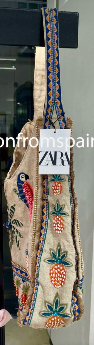 Bolso Zara - Abalorios - Beige
