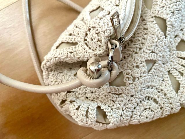 Bolso crochet beige - bandolera