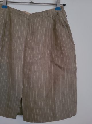 Minigonna Zara bimba righe beige