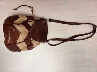 Bolso bandolera vintage piel