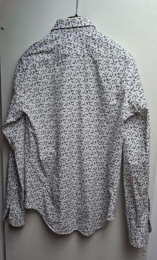 Camicia Zara bianca fiorini neri