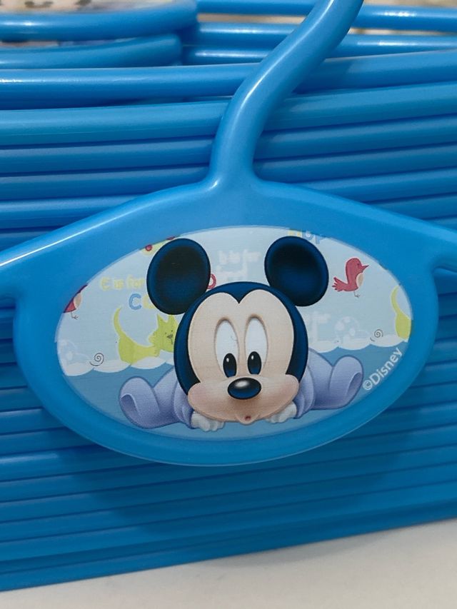 36 Perchas bebé/niño Mickey azul