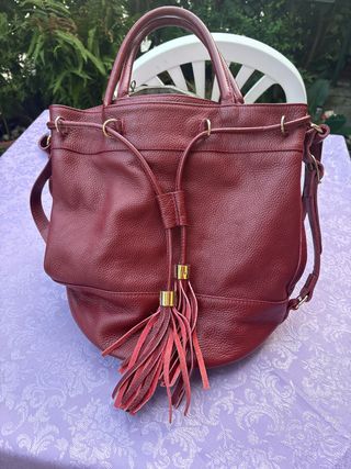 Borsa a secchiello rossa