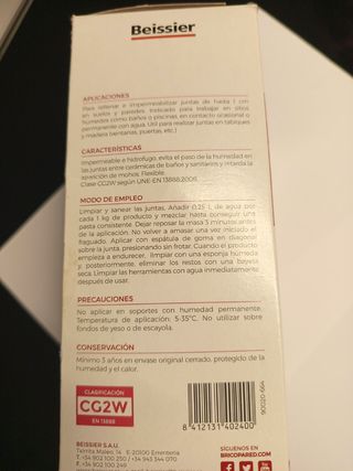 relleno juntas blancas