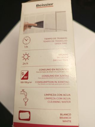 relleno juntas blancas