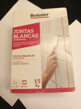 relleno juntas blancas