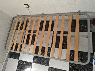 Cama plegable metal gris