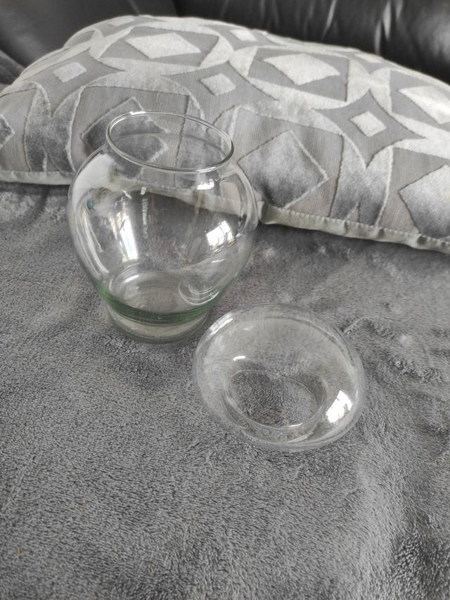 Frasco bote cristal baño - para algodón y sales