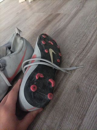Zapatillas Nike Jr. Mercurial - Gris/Rojo