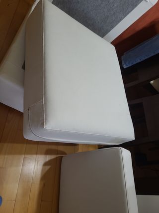 Sillón blanco piel auténtica