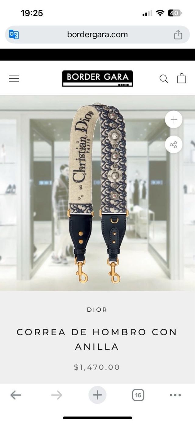 Correa Dior Oblique - Bandolera