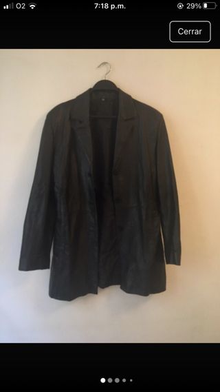 Blazer negro piel