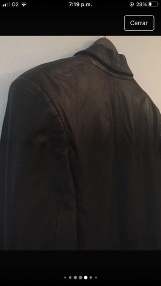 Blazer negro piel