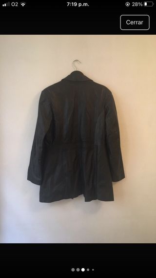 Blazer negro piel