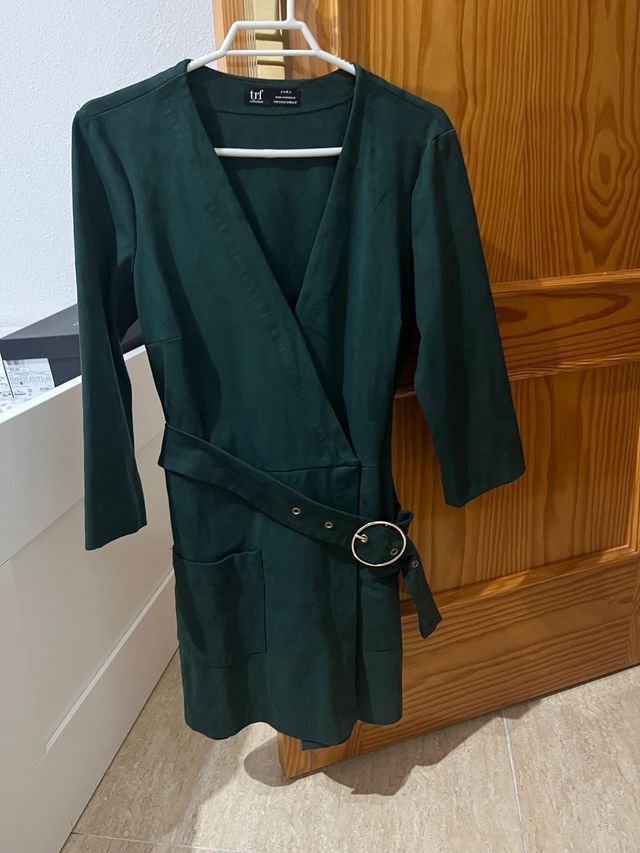 Vestido Zara verde oliva - Talla S