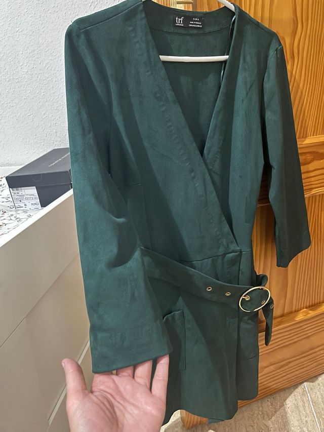 Vestido Zara verde oliva - Talla S