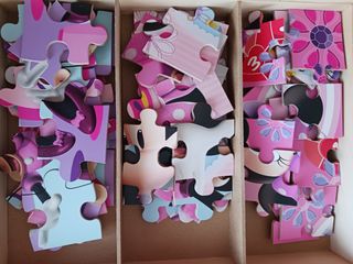 3 Puzzles Minnie Mouse Disney - 24 piezas