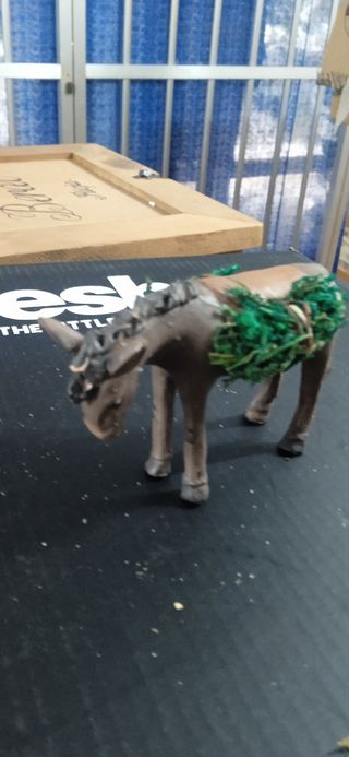 Figura belén burro barro