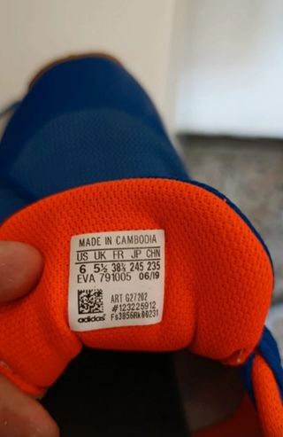Adidas Scarpe Sportive Blu Arancio 38.5