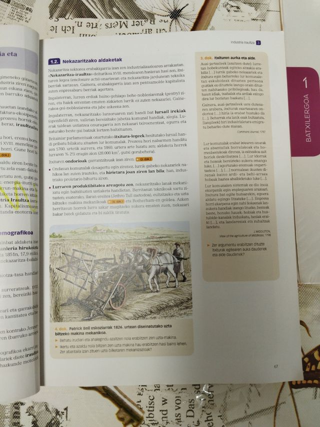 Mundu Garaikidearen Historia, 1 Batxilergoa