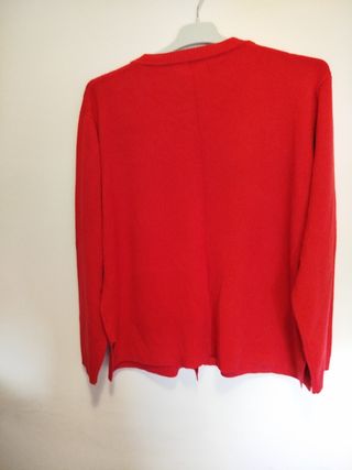 Chaqueta roja de punto
