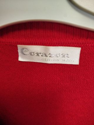Chaqueta roja de punto