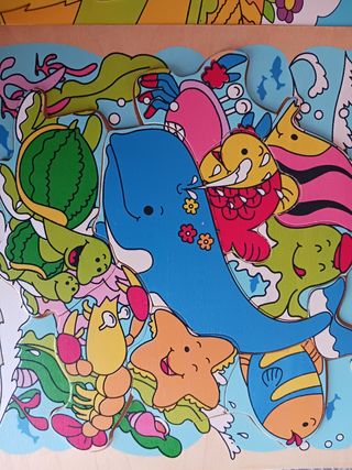 4 Puzzles infantiles madera