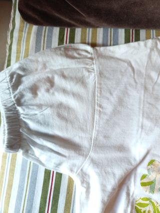 Conjunto top+shorts blanco y azul