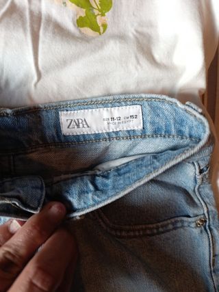 Conjunto top+shorts blanco y azul