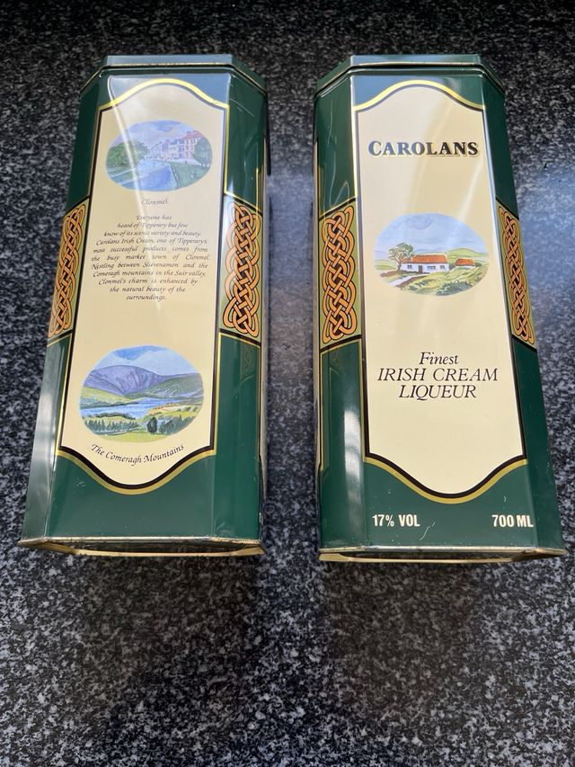 Scatole metalliche Carolans vuote