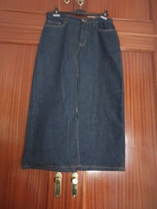Falda vaquera Zara azul