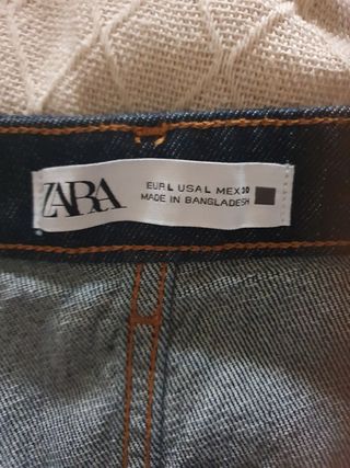 Falda vaquera Zara azul