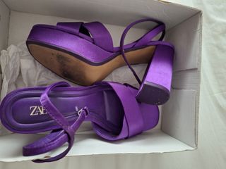 Zapatos tacón Zara - Morados