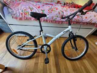 Bicicleta niño BTWIN blanca 20 pulgadas